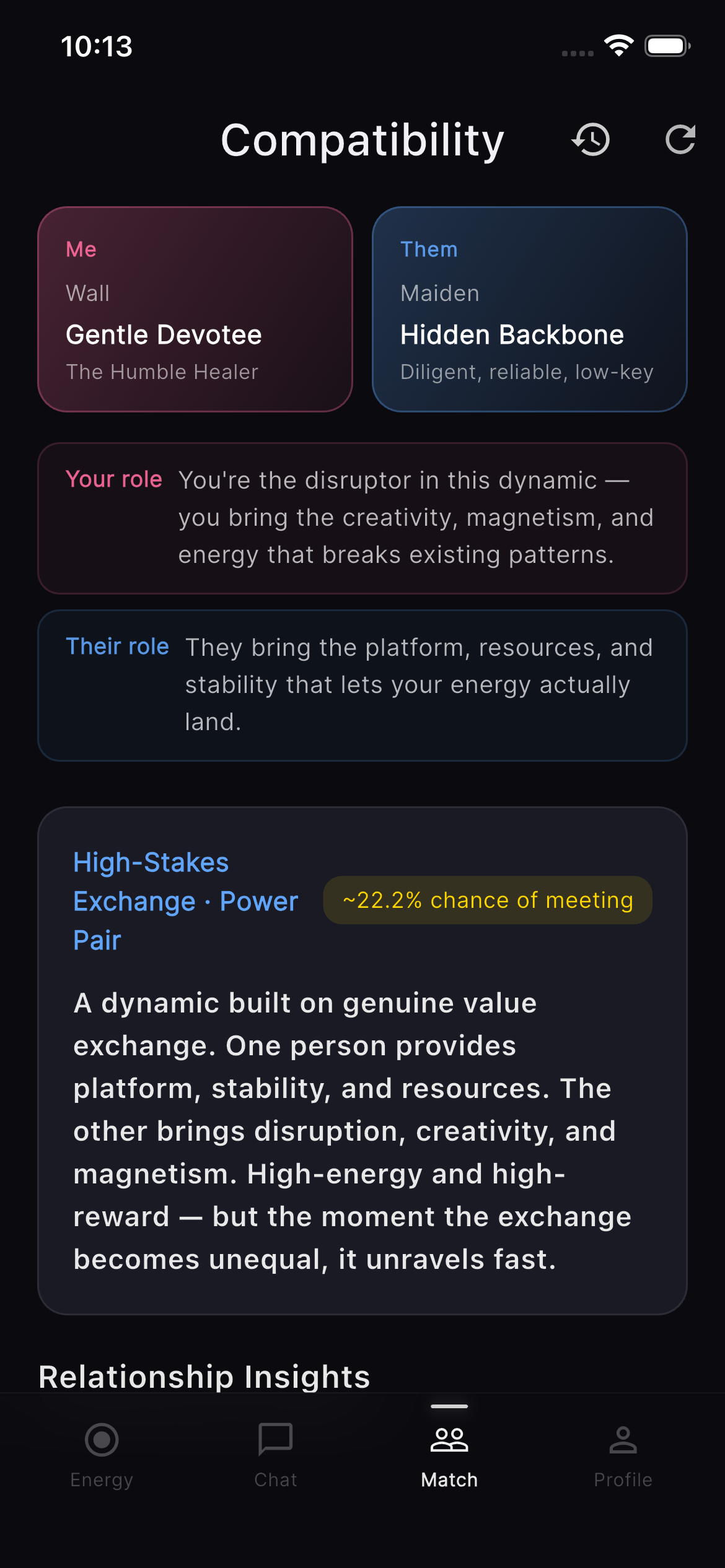 Energy chemistry compatibility view